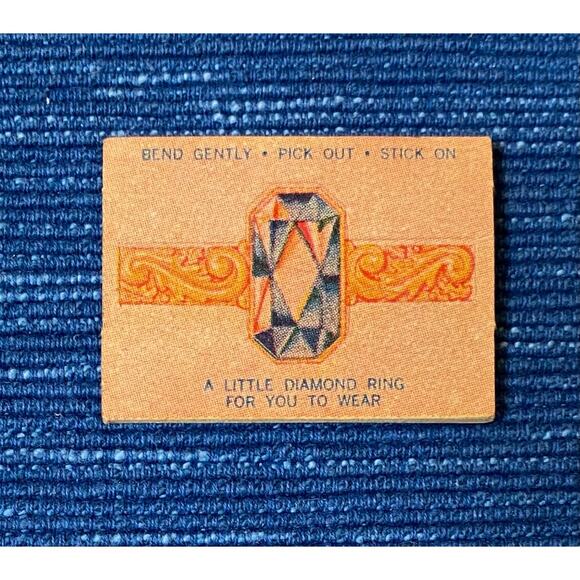 Vintage Paper Vending Machine Disguise Kit Rose Play Diamond Ring Decal - Picture 2 of 2